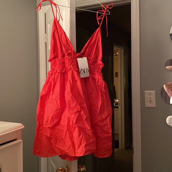 BNWT Zara Ruffle Mini Dress - Picture 7 of 10